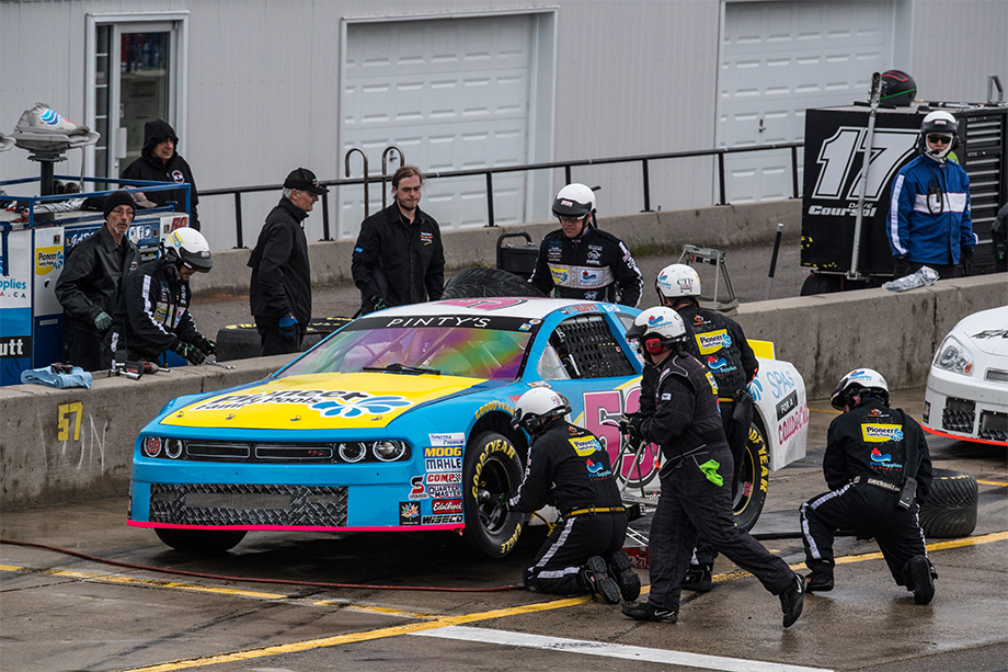 The unfortunate double stop; changing from wet compound tires back to dry and then back to wets. 