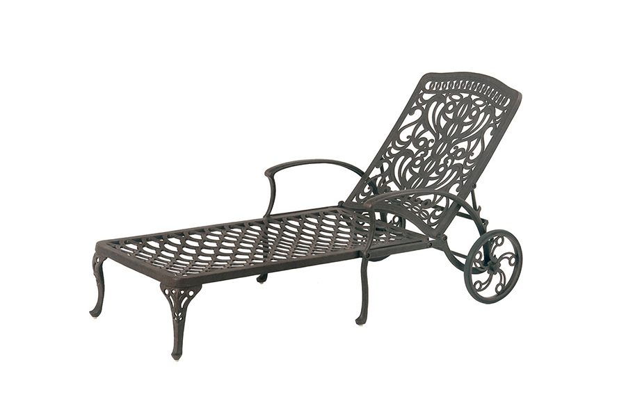 Tuscany Patio Furniture Collection Pioneer Family Pools - Cast Aluminum Chaise Lounge With Wheels Tuscany Patio Furniture Collection Pioneer Family Pools - Cast Aluminum Chaise Lounge With Wheels