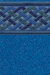 Latham Diamond Bordered Liner Bali With Blue Granite