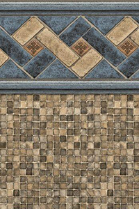 Latham Above Ground Custom Beaded Liner Mountain Top Tan Mosaic