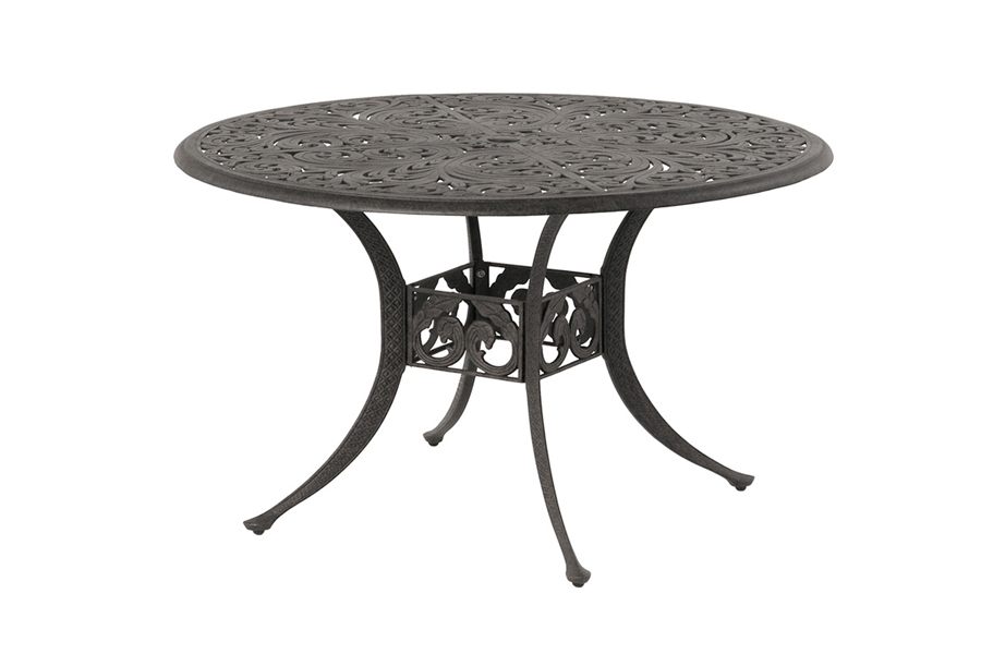 48 In Round Wrought Iron Patio Dining Table Patio Furniture
