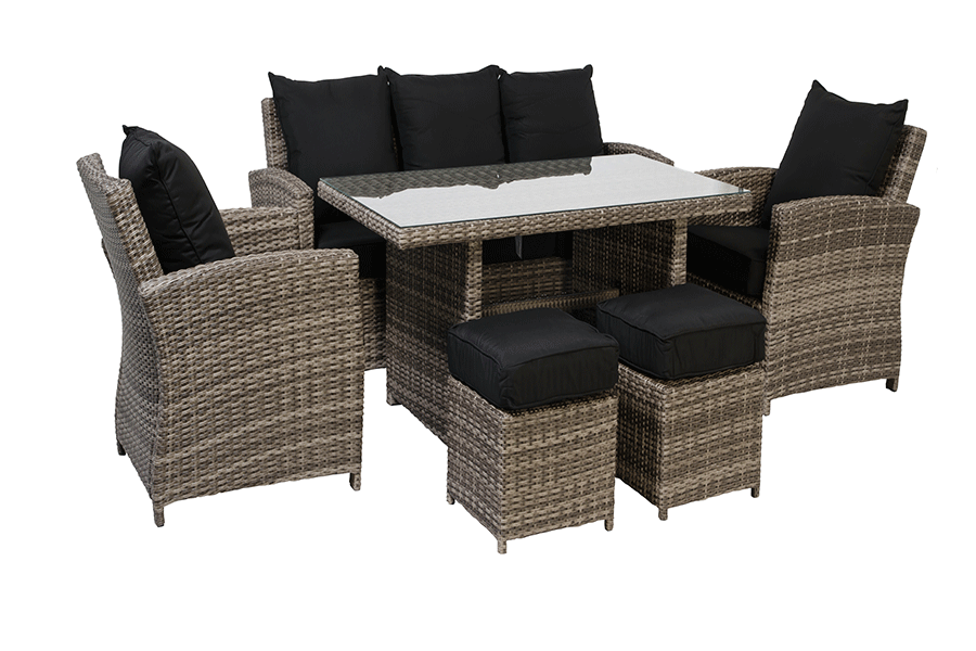 Melrose Deep Seating Patio Furniture Collection Six Piece Deep Seating With High Top Coffee Table