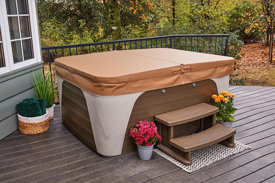 Jacuzzi Exterior Fantasy Spas Enamor Premier Taupe Brown - Pool