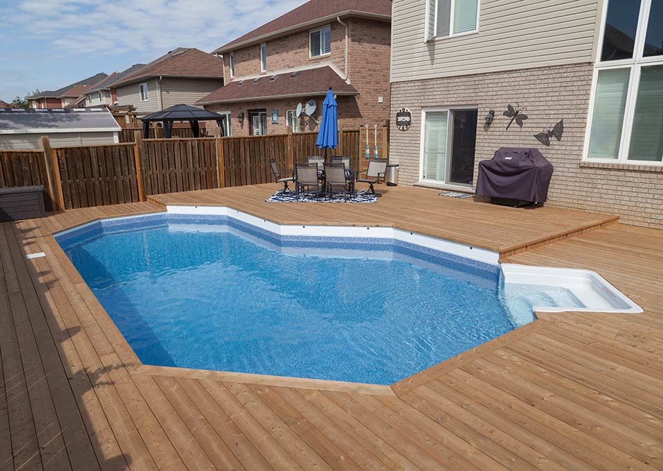 Onground Pools Pioneer Family, Semi Inground Pools Ontario Canada