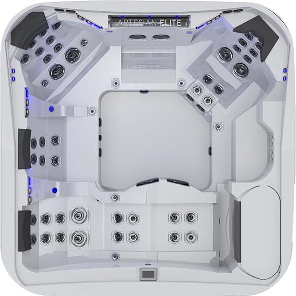 Pioneer Family Pools Hot Tub Overhead View