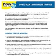 How To Drain and Monitor Your Sump Well
